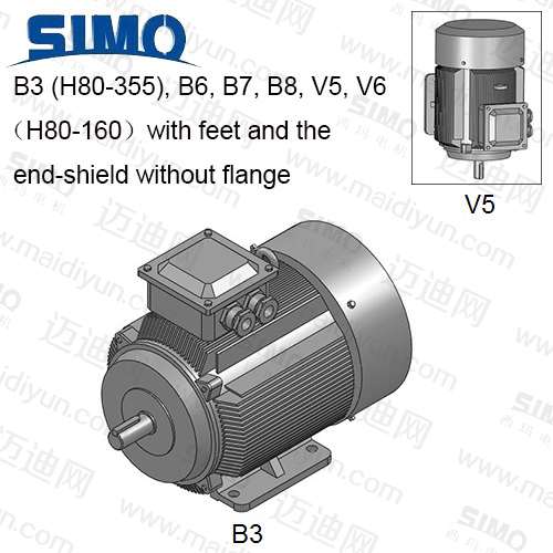 YE2(IP55)系列-機(jī)座帶底腳、端蓋上無(wú)凸緣電動(dòng)機(jī)